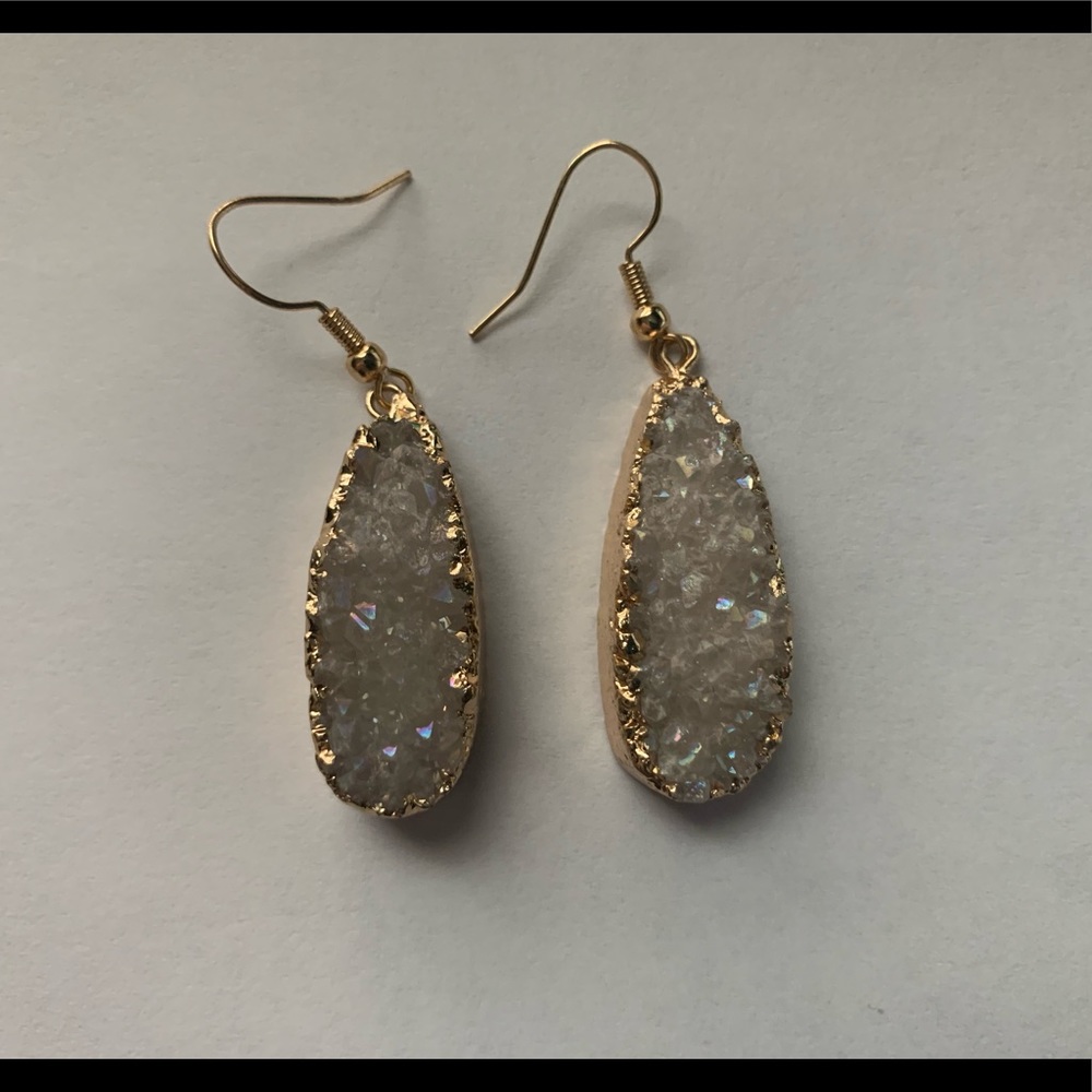 Druzy drop earrings